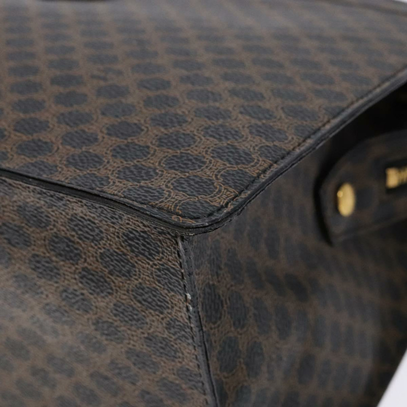 【日本直送】CELINE Macadam帆布手提包 PVC皮革 黑色金色 正品 ep10383-7