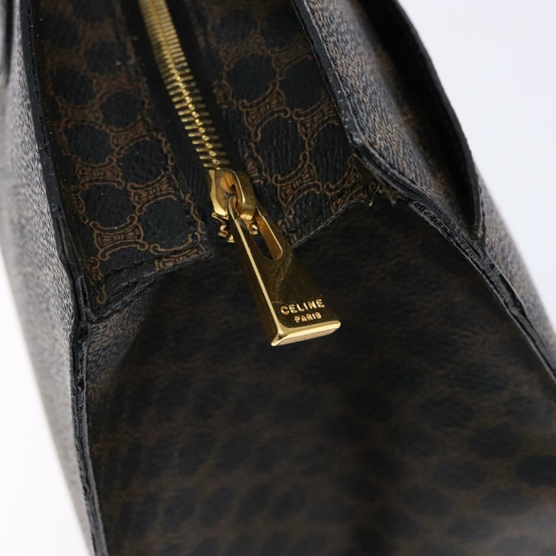 【日本直送】CELINE Macadam帆布手提包 PVC皮革 黑色金色 正品 ep10383-8
