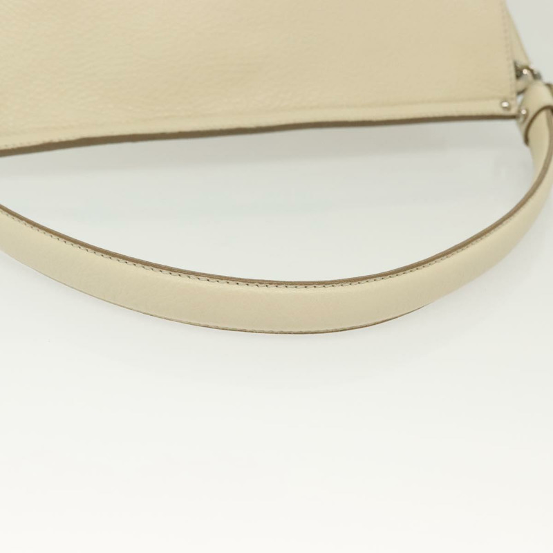 【日本直送】Salvatore Ferragamo Gancini 皮革肩背包 白色 銀色 正品 138871-7