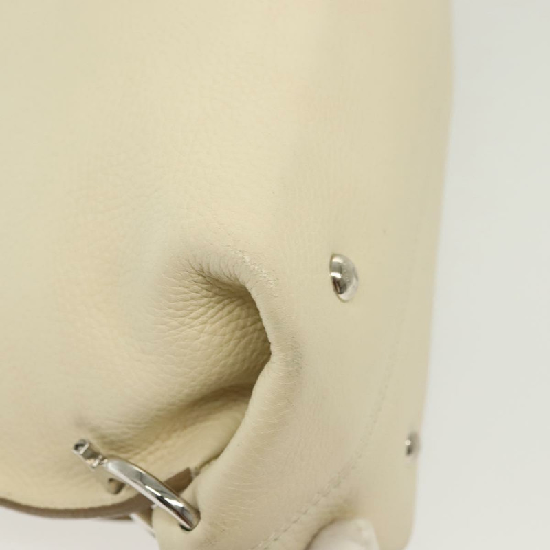 【日本直送】Salvatore Ferragamo Gancini 皮革肩背包 白色 銀色 正品 138871-15