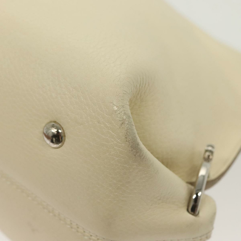 【日本直送】Salvatore Ferragamo Gancini 皮革肩背包 白色 銀色 正品 138871-16