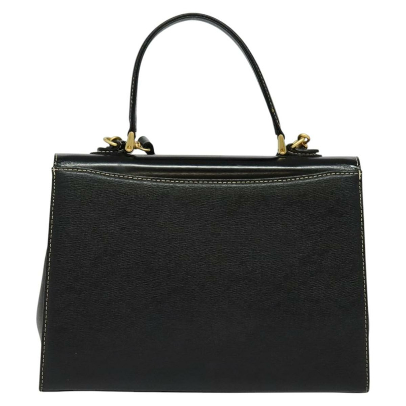 【日本直送】Burberrys 手提包 皮革 2way 黑色金色 正品 ep10348-1