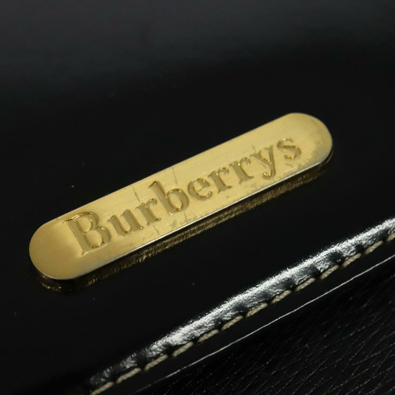 【日本直送】Burberrys 手提包 皮革 2way 黑色金色 正品 ep10348-17
