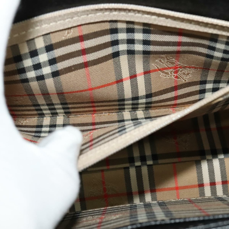 【日本直送】Burberrys 手提包 皮革 2way 黑色金色 正品 ep10348-20