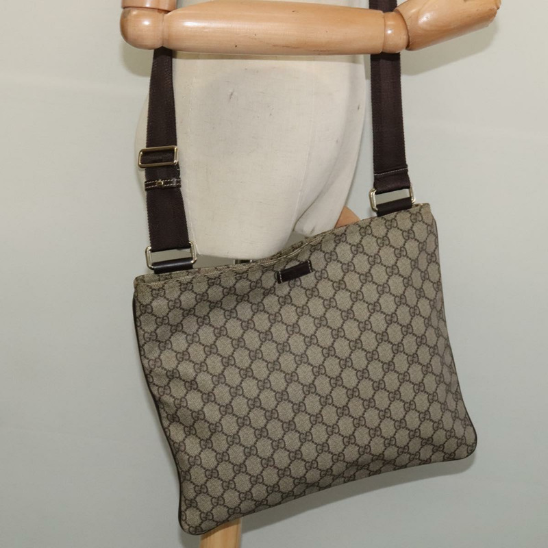 【日本直送】GUCCI GG Supreme 單肩包 PVC 米色 金色 201446 正品 ep10294-20