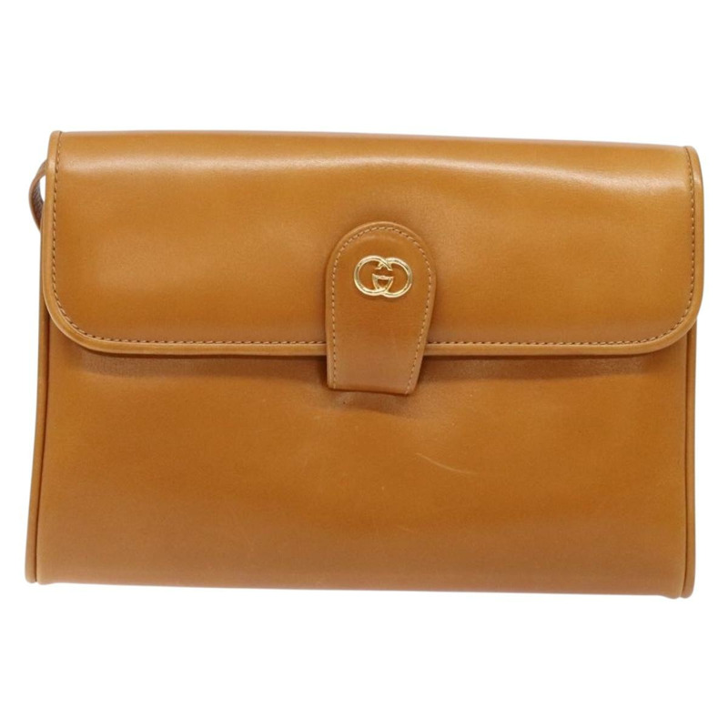 【日本直送】GUCCI 棕色金色皮革單肩包 004 056 0002 正品 ep10168-12