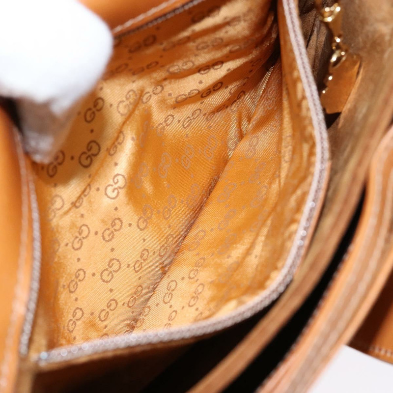 【日本直送】GUCCI 棕色金色皮革單肩包 004 056 0002 正品 ep10168-22
