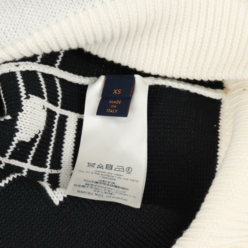 【日本直送】路易威登針織布料 音符圖案 羊毛 XS 白色 正品 139001-8