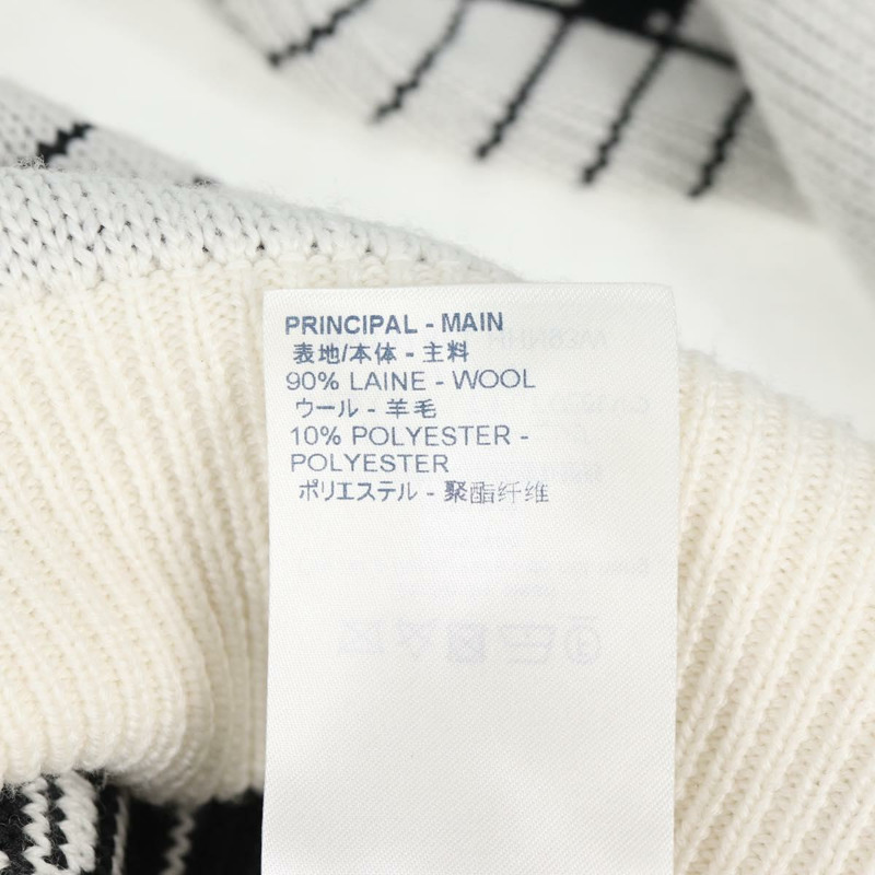 【日本直送】路易威登針織布料 音符圖案 羊毛 XS 白色 正品 139001-9