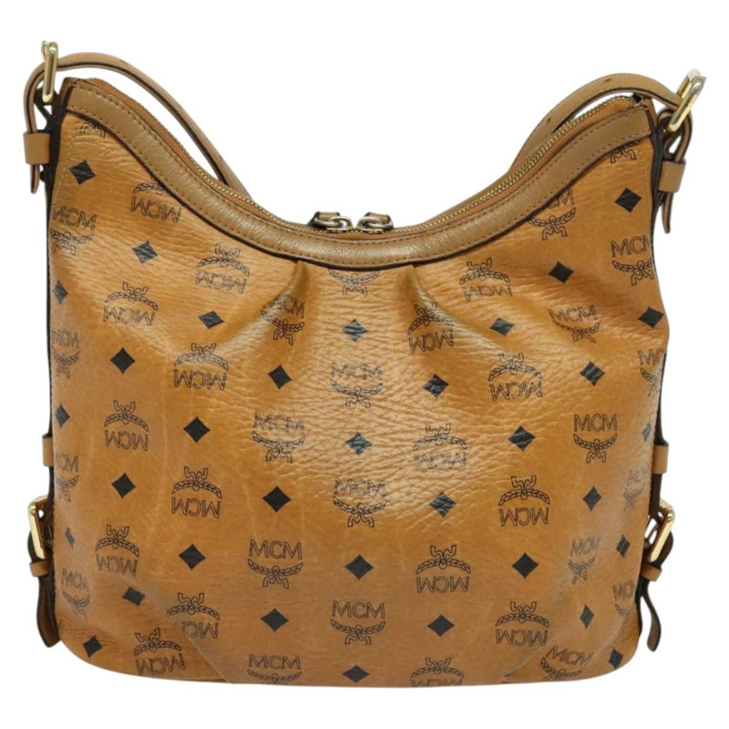 【日本直送】MCM Logoogram Vicetos 單肩包 PVC 皮革 棕色 金色 正品 138000-1