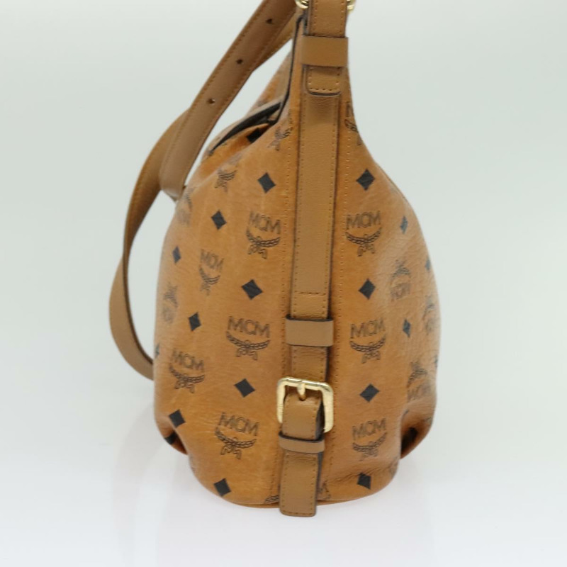 【日本直送】MCM Logoogram Vicetos 單肩包 PVC 皮革 棕色 金色 正品 138000-3