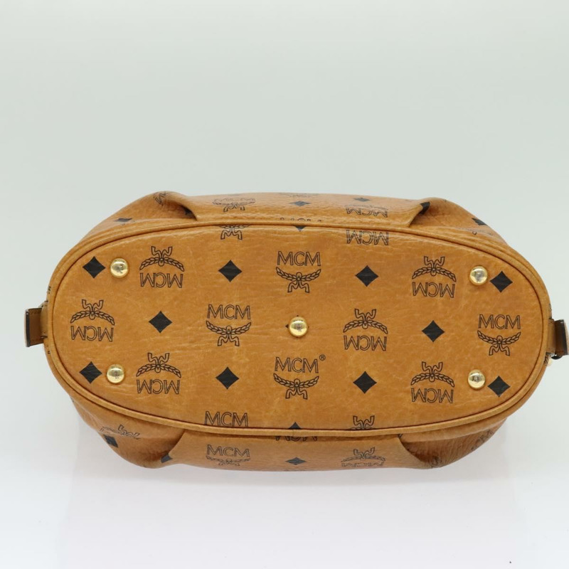 【日本直送】MCM Logoogram Vicetos 單肩包 PVC 皮革 棕色 金色 正品 138000-4