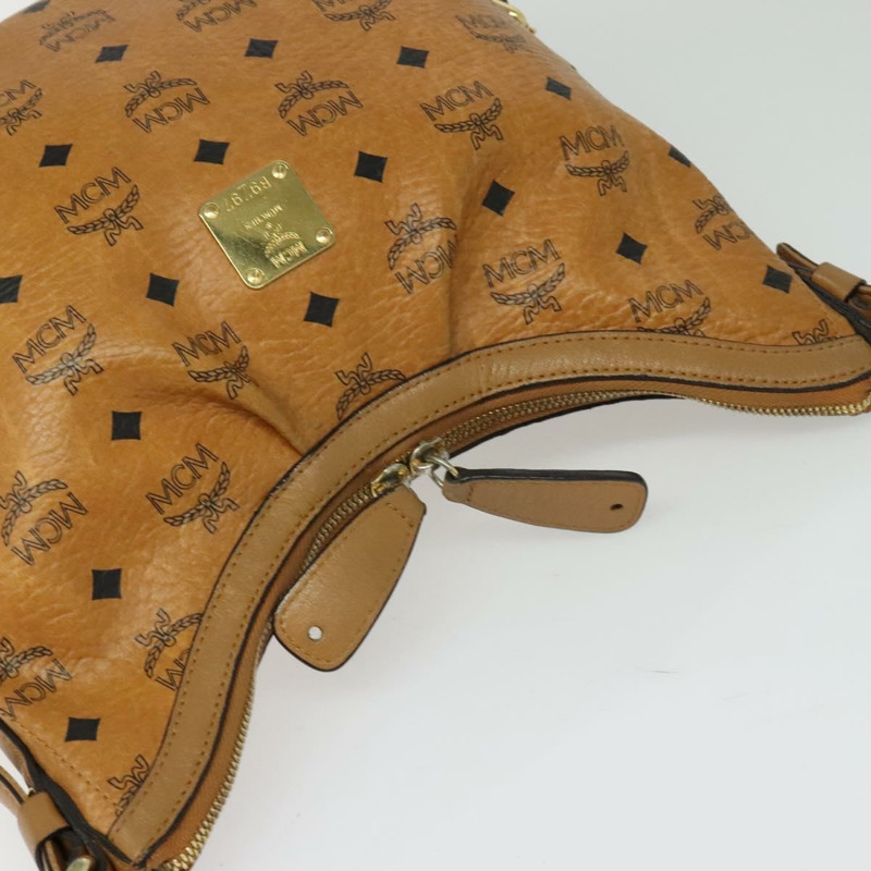 【日本直送】MCM Logoogram Vicetos 單肩包 PVC 皮革 棕色 金色 正品 138000-5