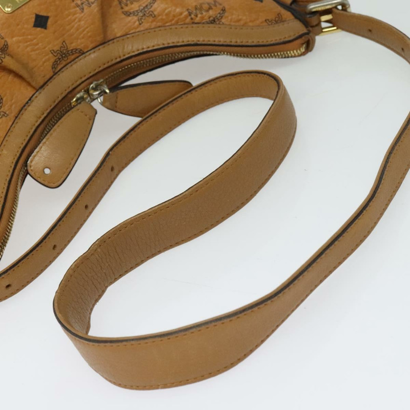 【日本直送】MCM Logoogram Vicetos 單肩包 PVC 皮革 棕色 金色 正品 138000-6