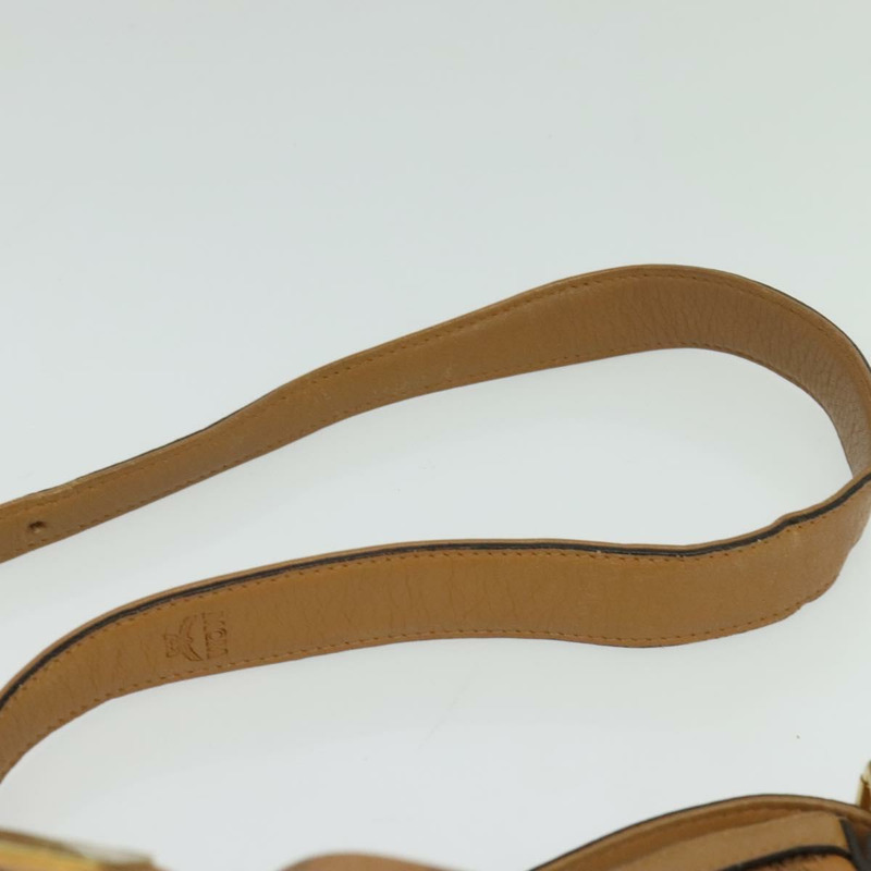 【日本直送】MCM Logoogram Vicetos 單肩包 PVC 皮革 棕色 金色 正品 138000-7