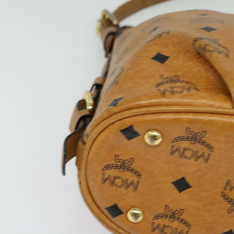 【日本直送】MCM Logoogram Vicetos 單肩包 PVC 皮革 棕色 金色 正品 138000-8