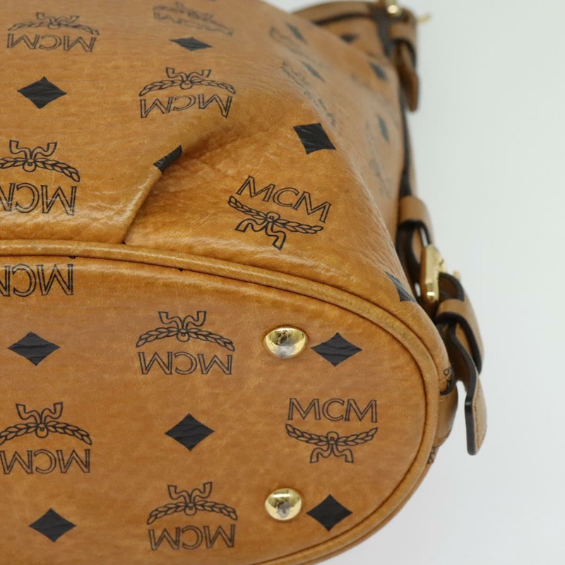 【日本直送】MCM Logoogram Vicetos 單肩包 PVC 皮革 棕色 金色 正品 138000-13