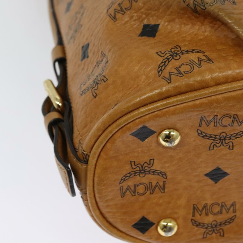 【日本直送】MCM Logoogram Vicetos 單肩包 PVC 皮革 棕色 金色 正品 138000-14