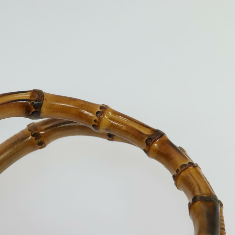 【日本直送】GUCCI 竹節手提包 皮革 黑色 金色 002 1186 0260 正品 137974-7