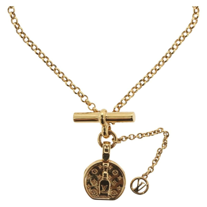 【日本直送】路易威登 Collier LV Tribute 項鍊 金屬金 M00569 LV Auth 138912-0