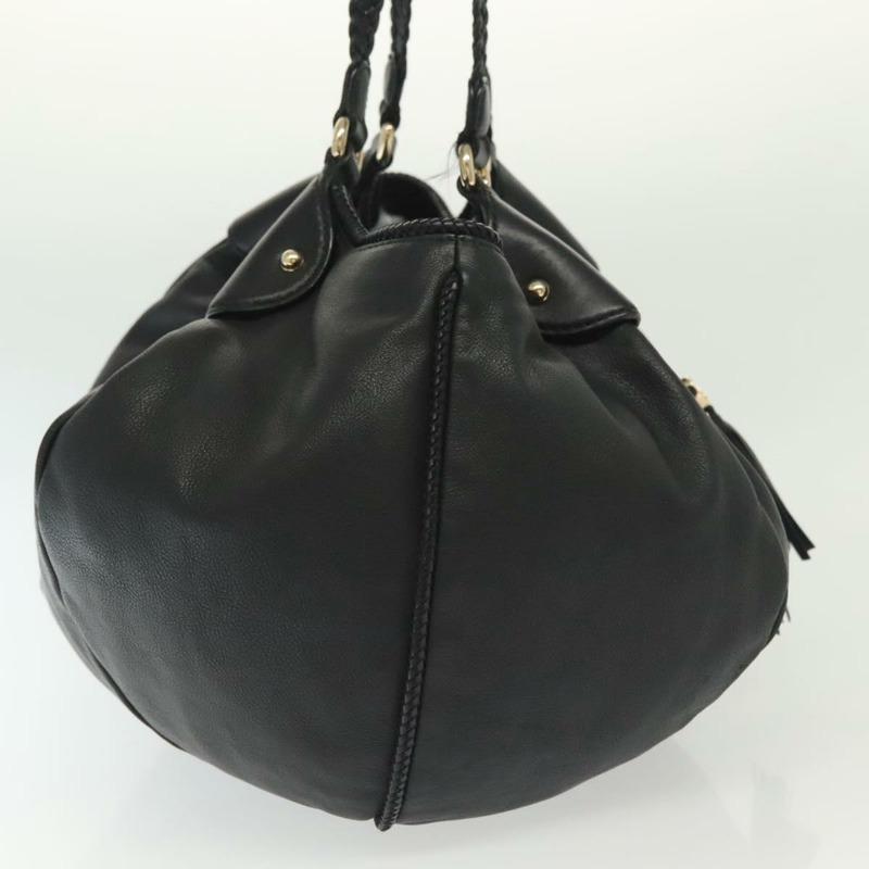 【日本直送】GUCCI 馬拉喀什手提包 皮革 黑色 金色 257029 正品 137913-3