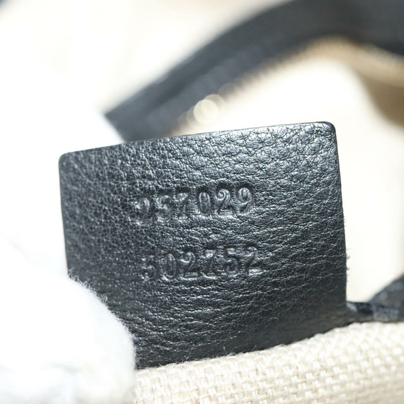 【日本直送】GUCCI 馬拉喀什手提包 皮革 黑色 金色 257029 正品 137913-11