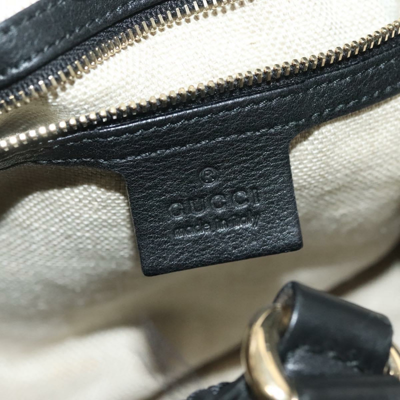 【日本直送】GUCCI 馬拉喀什手提包 皮革 黑色 金色 257029 正品 137913-18