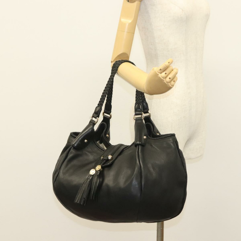 【日本直送】GUCCI 馬拉喀什手提包 皮革 黑色 金色 257029 正品 137913-22