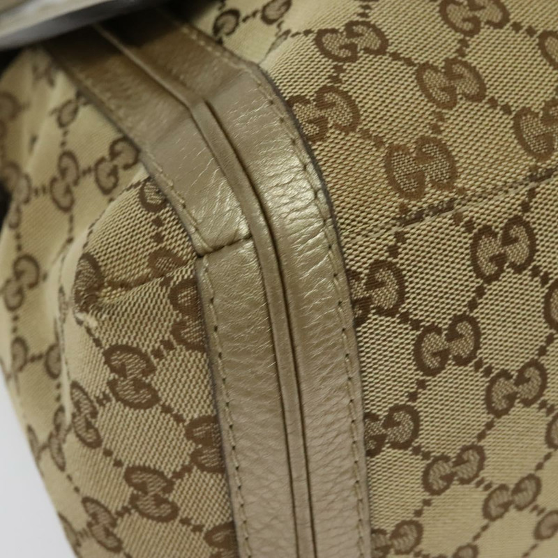 【日本直送】GUCCI GG帆布竹節單肩包 米色 金色 282301 正品 137972-15