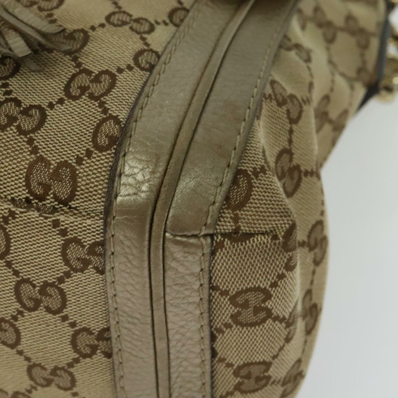 【日本直送】GUCCI GG帆布竹節單肩包 米色 金色 282301 正品 137972-16
