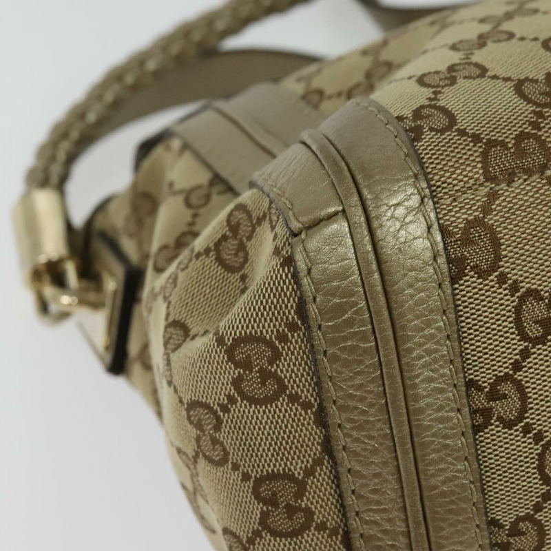 【日本直送】GUCCI GG帆布竹節單肩包 米色 金色 282301 正品 137972-17