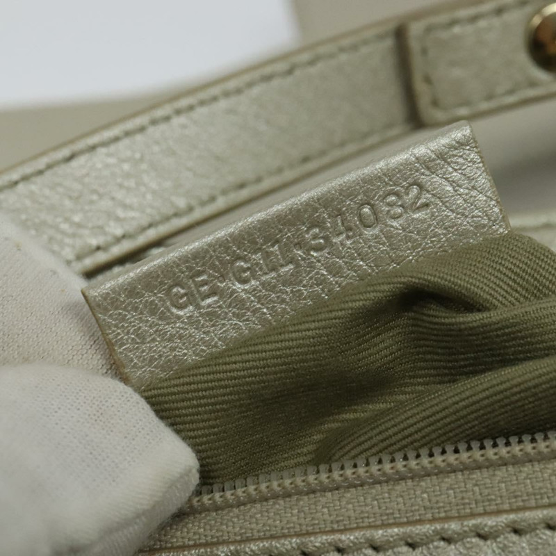 【日本直送】寶格麗 Chandra 肩背包,皮革材質,白色,金色,正品編號 138027-11