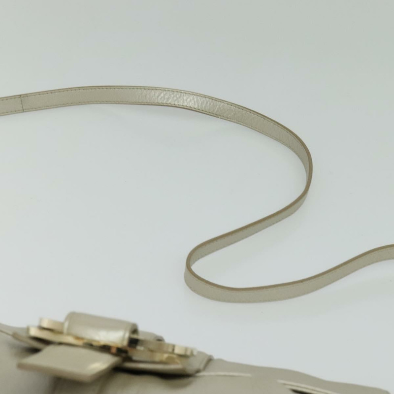 【日本直送】寶格麗 Chandra 肩背包,皮革材質,白色,金色,正品編號 138027-13