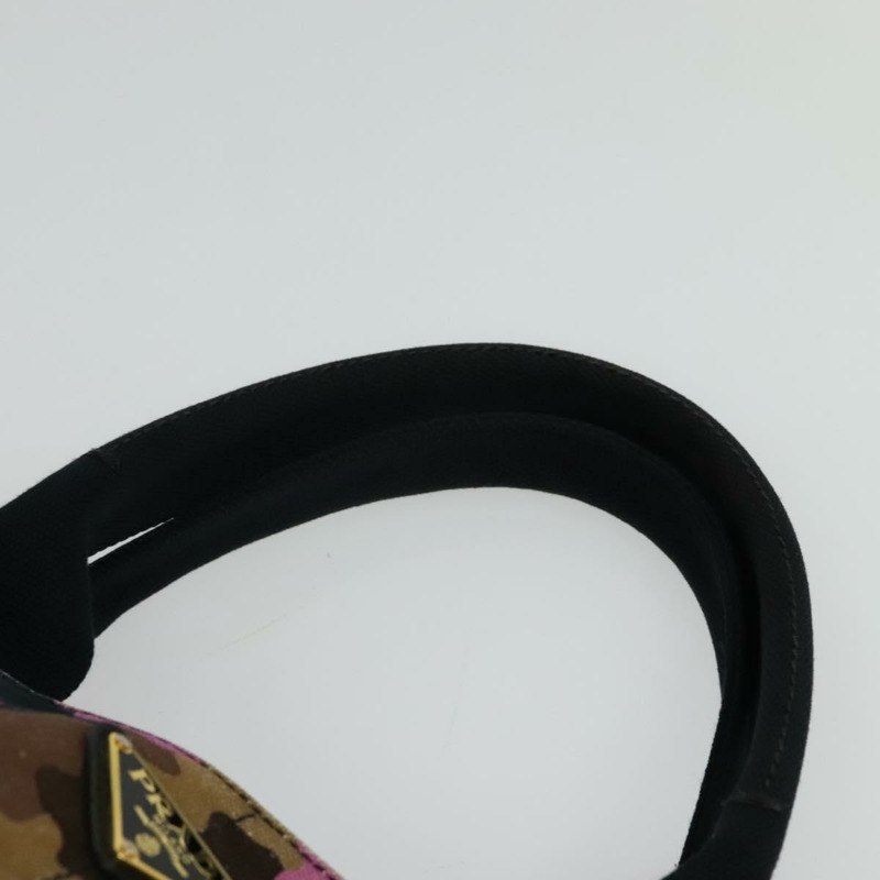 【日本直送】PRADA迷彩Canapa GM手袋 帆布 紫色 金 正品 137846-7