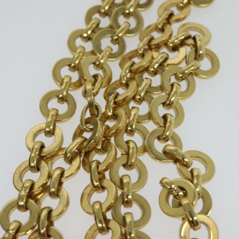 【日本直送】Salvatore Ferragamo Gancini 鏈條單肩包 皮革 黑色 金色 Auth hk2926-7