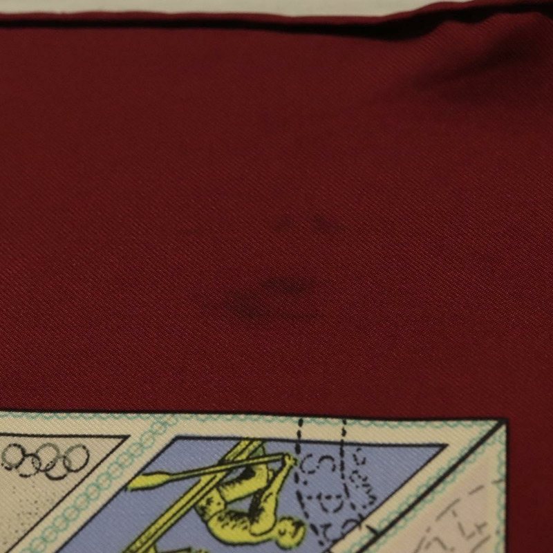 【日本直送】HERMES Carre 90 圍巾「CORRESPONDANCE」真絲波爾多正品 hk2956-14