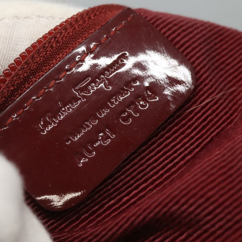 【日本直送】Salvatore Ferragamo Vala 托特包 尼龍 波爾多金 Auth hk2907-11