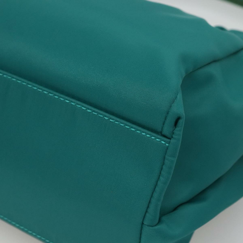 【日本直送】Salvatore Ferragamo Vala 托特包 尼龍 2way 綠金 Auth hk2908-16