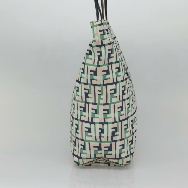 【日本直送】FENDI Zucca帆布手提包 綠色銀色 正品 137870-2