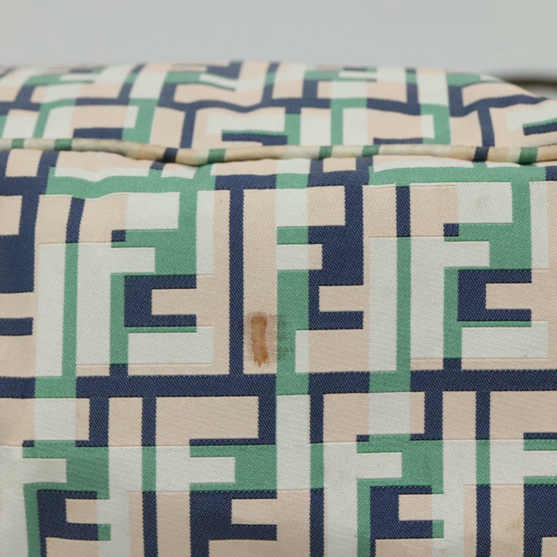 【日本直送】FENDI Zucca帆布手提包 綠色銀色 正品 137870-5