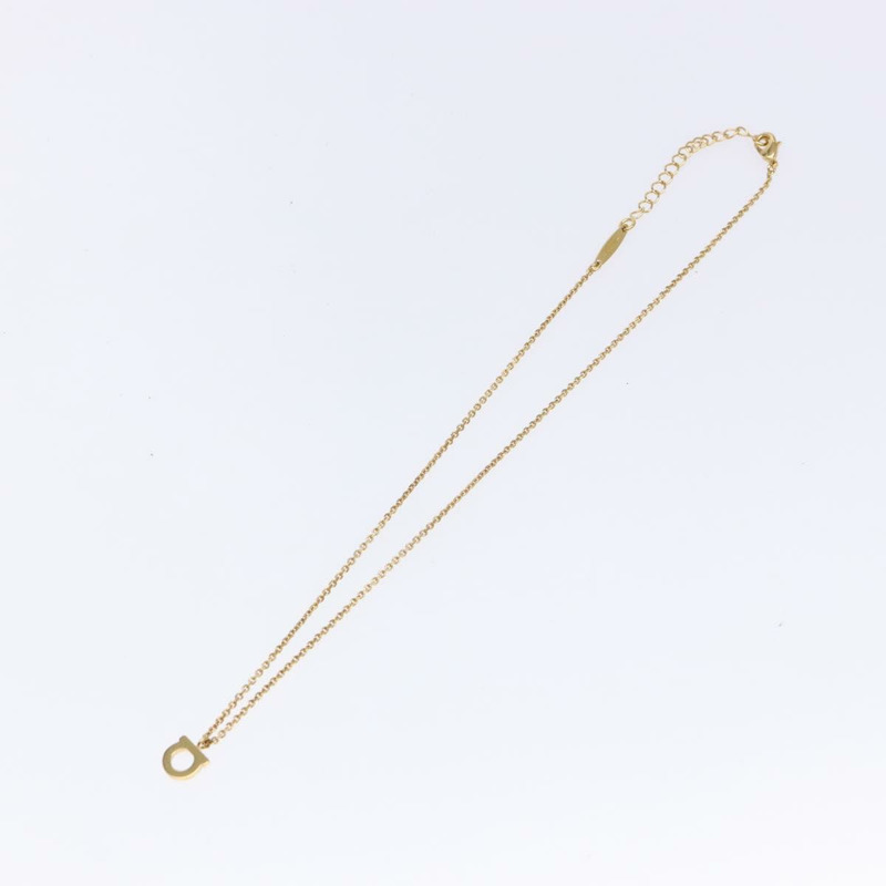 【日本直送】Salvatore Ferragamo Gancini 項鍊,金屬金色,正品 sw1386M-8