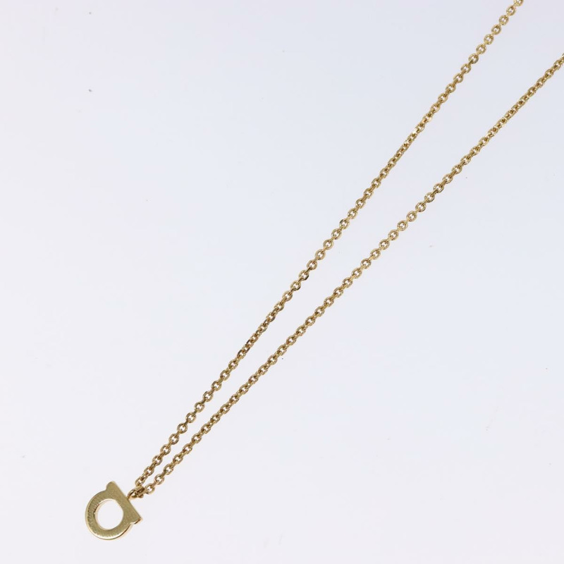 【日本直送】Salvatore Ferragamo Gancini 項鍊,金屬金色,正品 sw1386M-13