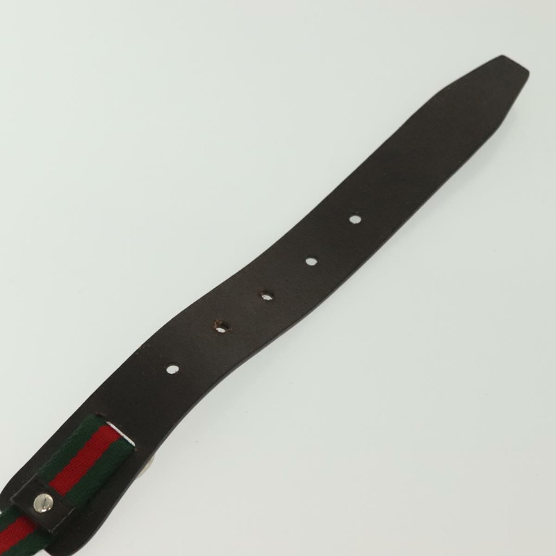 【日本直送】GUCCI Web Sherry Line 皮帶 皮革 40.2吋 黑色 紅色 綠色 正品 sw1390-7