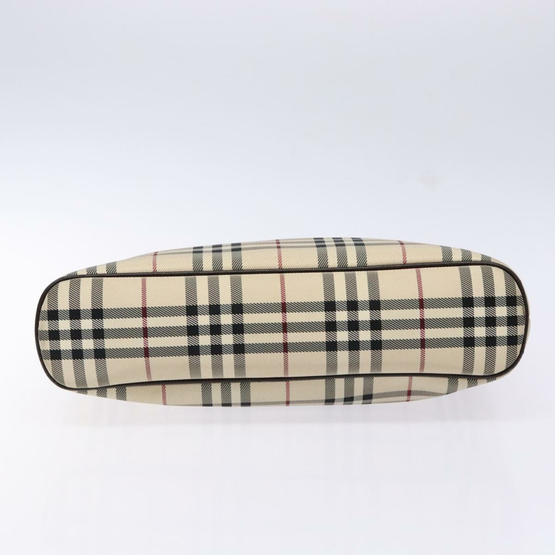 【日本直送】BURBERRY Nova 格紋托特包 尼龍 米色 銀色 正品 hk2951-4