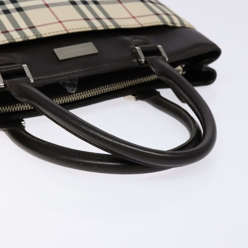 【日本直送】BURBERRY Nova 格紋托特包 尼龍 米色 銀色 正品 hk2951-6