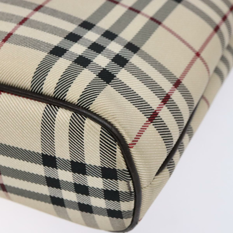 【日本直送】BURBERRY Nova 格紋托特包 尼龍 米色 銀色 正品 hk2951-8