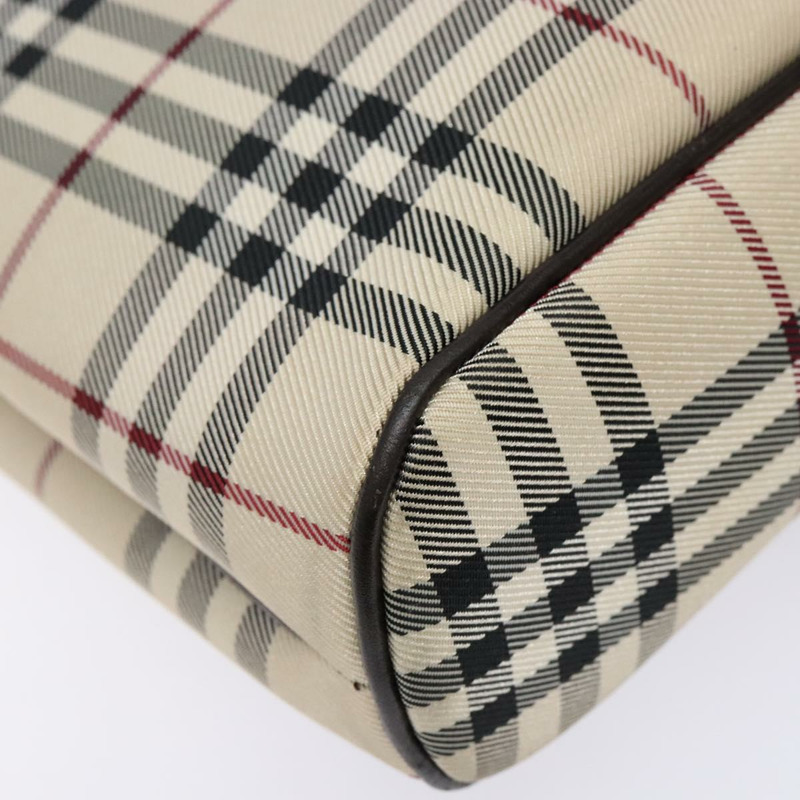 【日本直送】BURBERRY Nova 格紋托特包 尼龍 米色 銀色 正品 hk2951-13