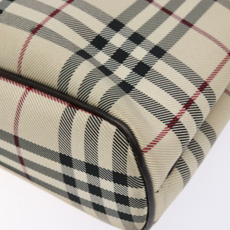 【日本直送】BURBERRY Nova 格紋托特包 尼龍 米色 銀色 正品 hk2951-14
