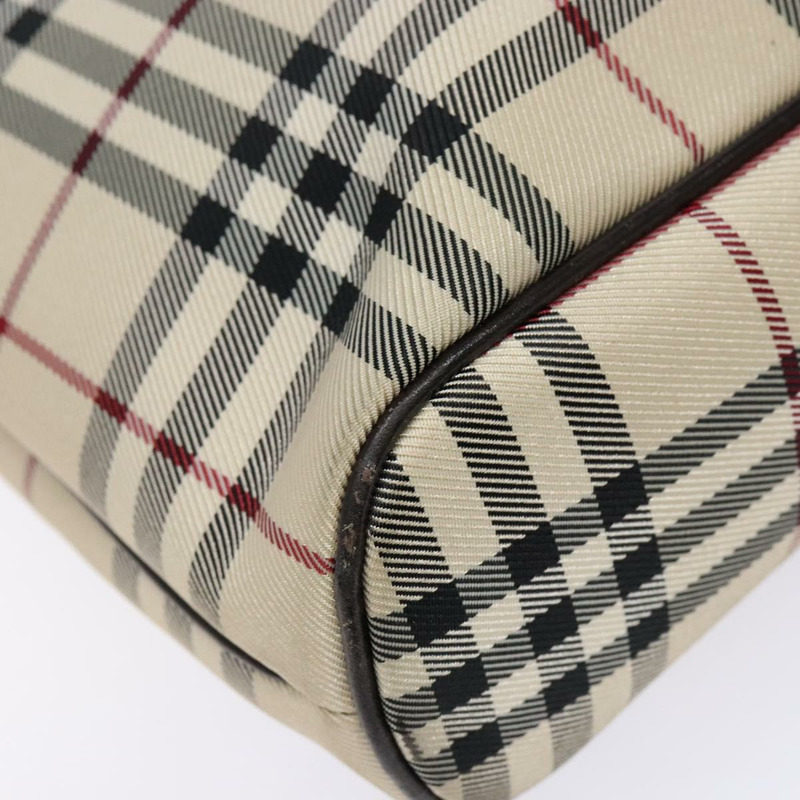 【日本直送】BURBERRY Nova 格紋托特包 尼龍 米色 銀色 正品 hk2951-15
