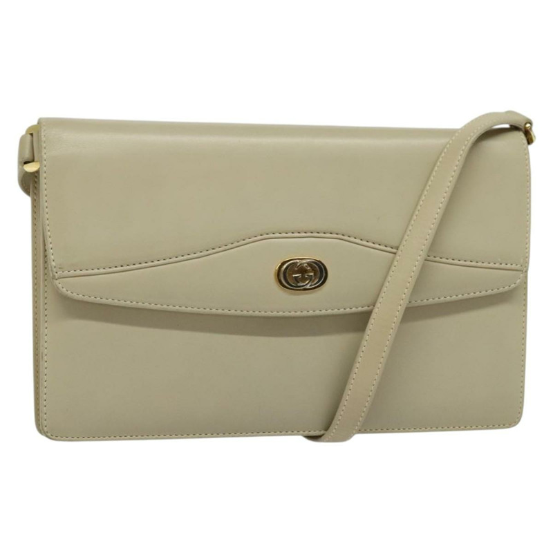 【日本直送】GUCCI 皮革單背包 米色 金色 004 406 0105 正品 BA4936-0